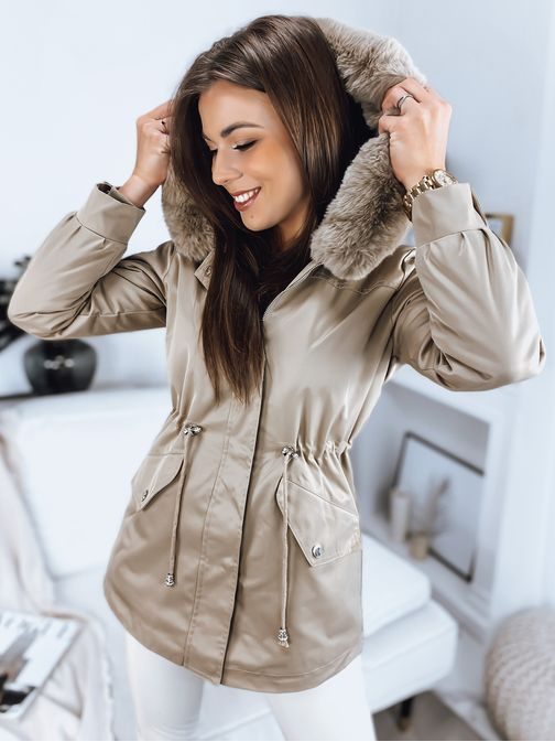 Ženska trendovska jakna v bež barvi Megi