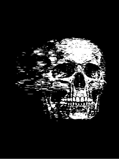 Moška črna majica s potiskom z dinamičnim učinkom