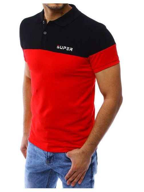 Črno rdeča polo majica SUPER