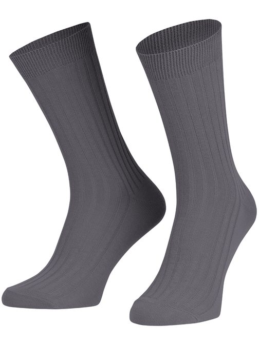 Visoke sive bombažne nogavice