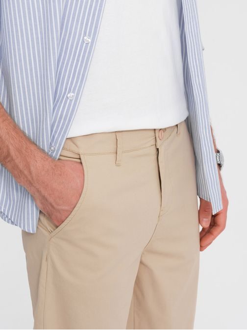 Peščene chinos kratke hlače z robom V10 W421