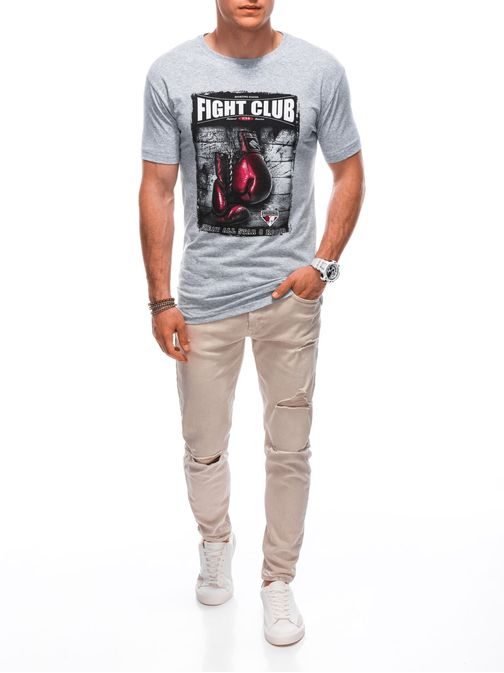 Moška siva majica Fight S1861