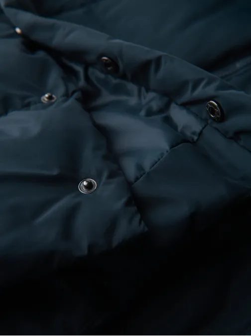 Privlačna prešita temno modra moška parka V2 JALJ-0269