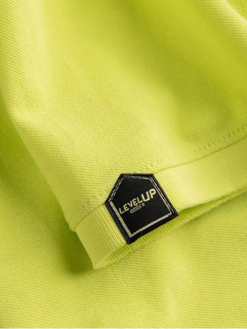 Izrazita polo majica v barvi limete V8 S1745