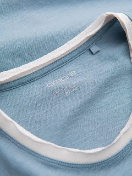 Trendovska modra majica brez potiska V4 TSCT-22SS-004