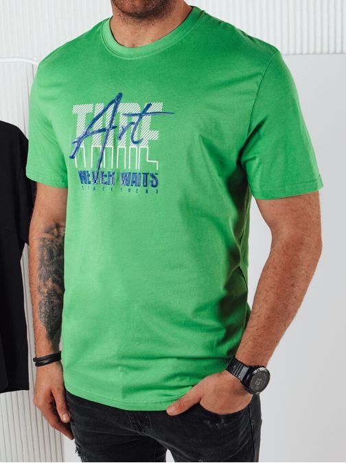 Modna zelena majica z napisom