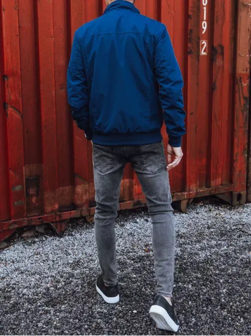 Stilska prehodna temna nebeško modra jakna