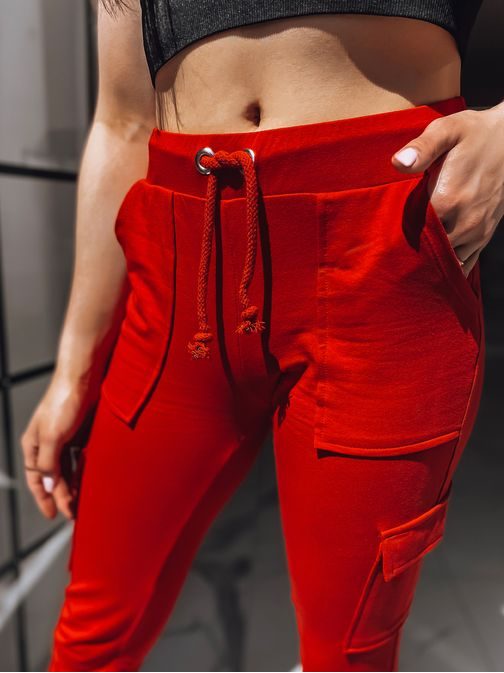 Zanimive ženske hlače Ivet rdeče