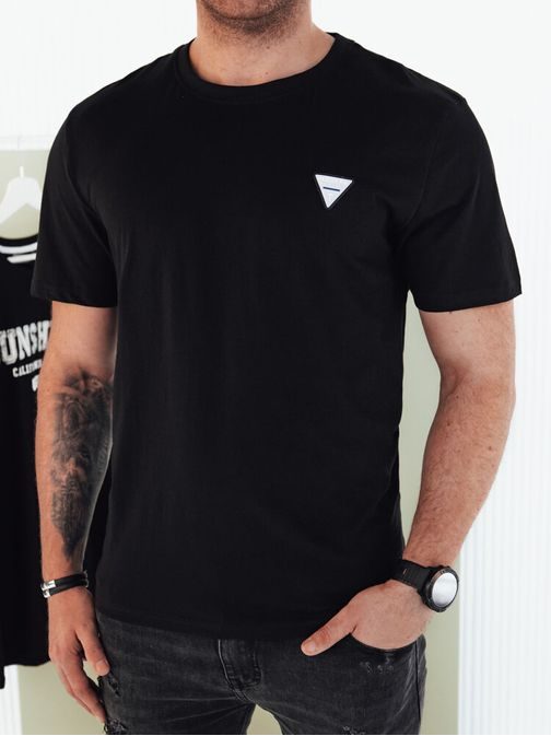 Modna črna moška majica trendovskega dizajna