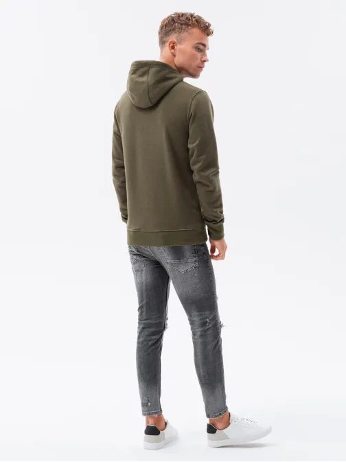 Oliven pulover s kapuco B979