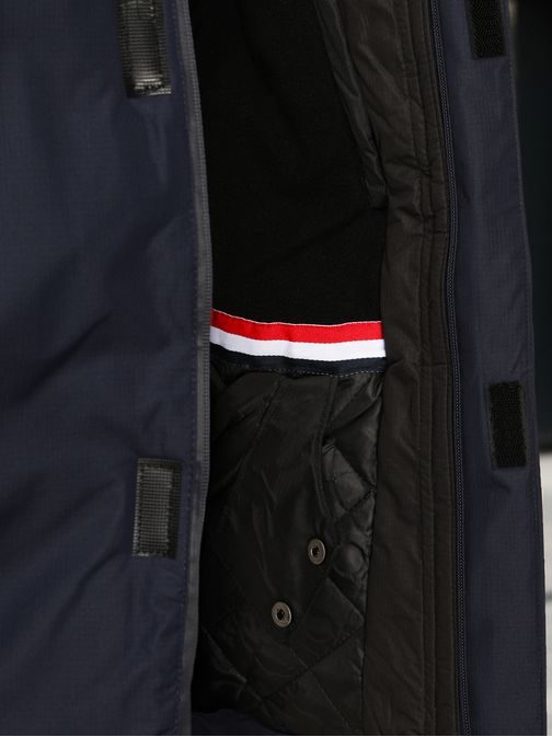 Zimska modra jakna z odsevnimi elementi