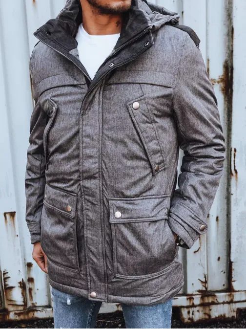 Trendovska siva zimska jakna