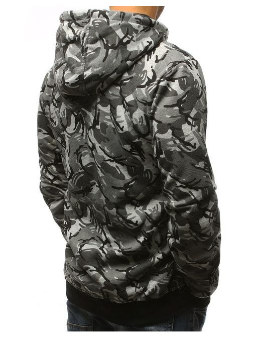 Siv modni pulover z army vzorcem