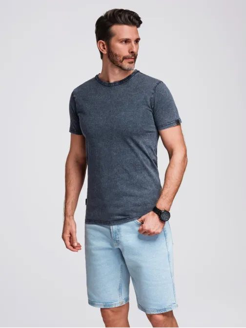 Modra moška majica s spranim vzorcem V2 TSWT-0116