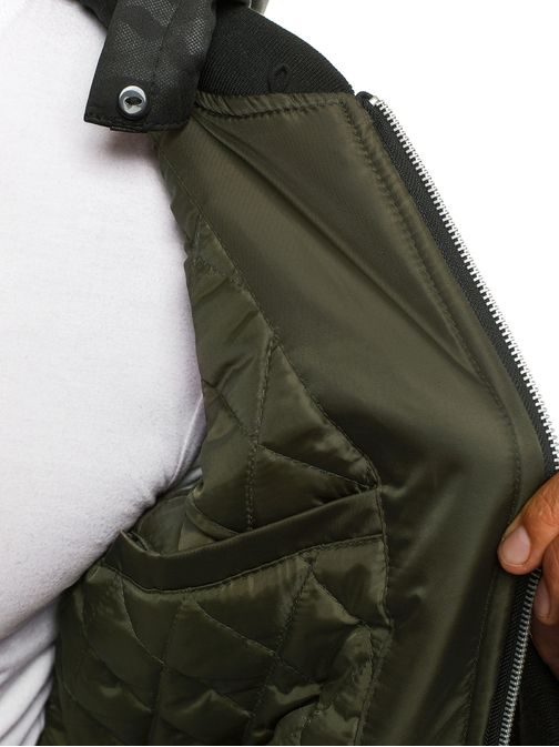Modna zelena bomber jakna s kapuco NATURE 4626