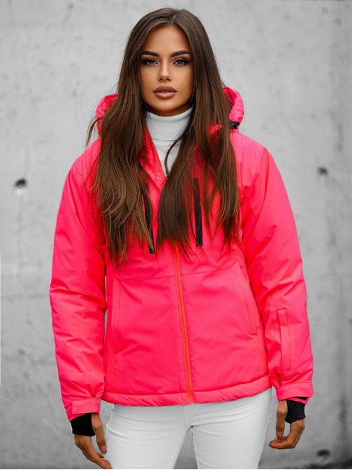 Neonsko rožnata prijetna ženska zimska bunda JS/HH012/53Z