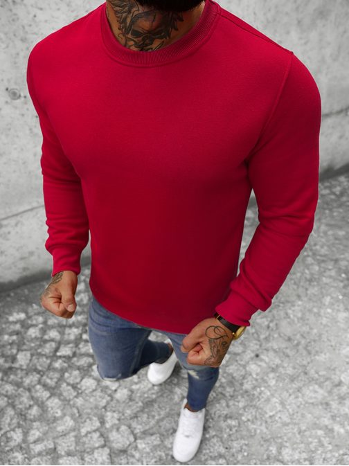 Udoben temno rdeč pulover JS/2001-10Z