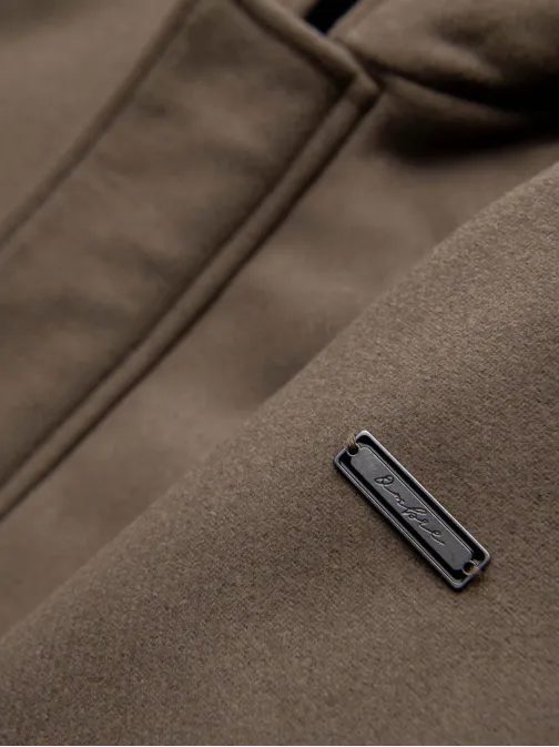 Eleganten moški plašč v bež barvi V2 OM-COWC-0132