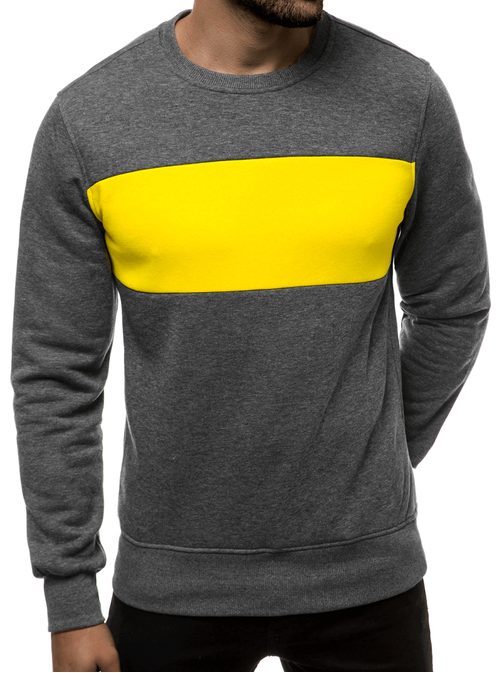 Udoben grafit-rumeni pulover JS/2021/33Z