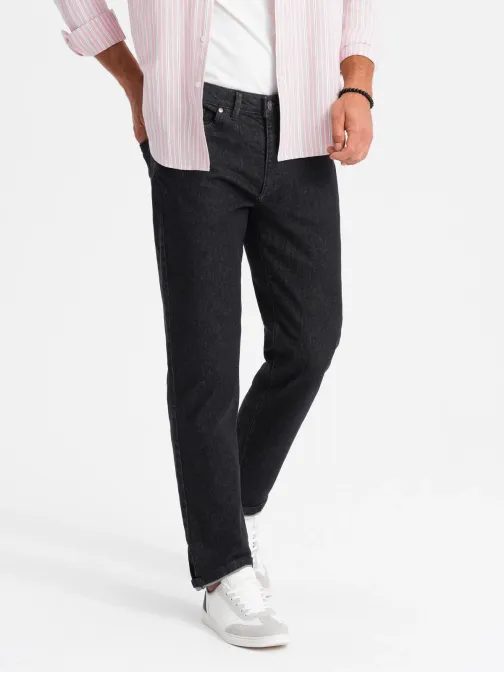 Modne črne moške kavbojke V2 PADP-0152