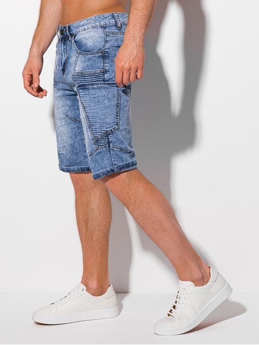 Originalne bombažne jeans modre kratke hlače W368