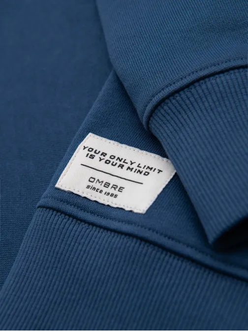 Modna temno modra jopica brez kapuce V4 SSBN-0271