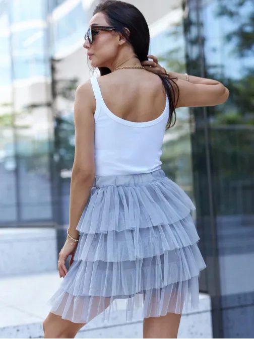 Modno sivo mini krilo GLR017