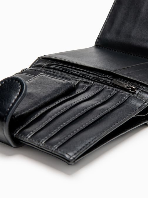Elegantna črna moška denarnica A623