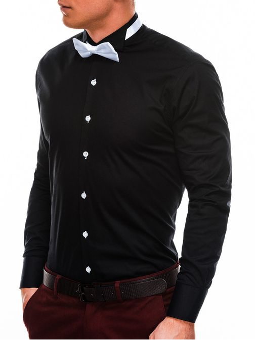 Črna elegantna srajca K309