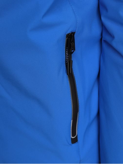 Edinstvena modra zimska jakna s kapuco