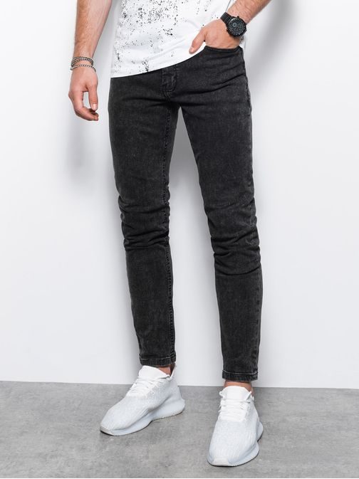 Jeans hlače v črni barvi P1062