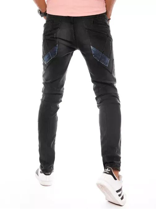 Očarljive moške črne kavbojke