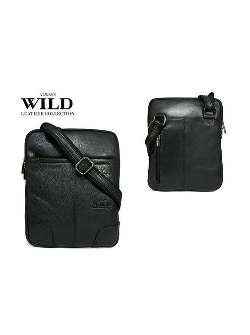 Stilska usnjena torbica v črni barvi