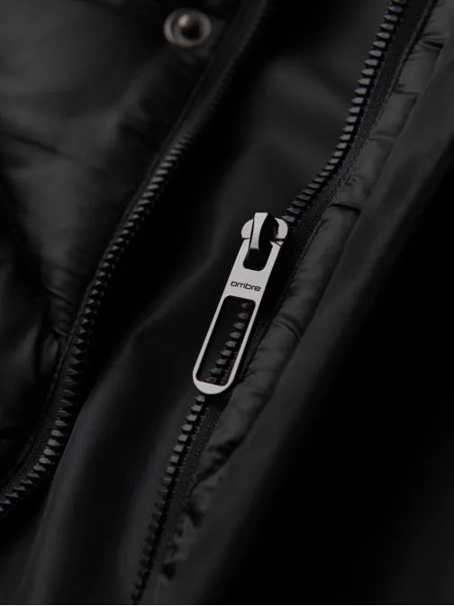 Moška zimska jakna v črni barvi V1 OM-JAHP-0237