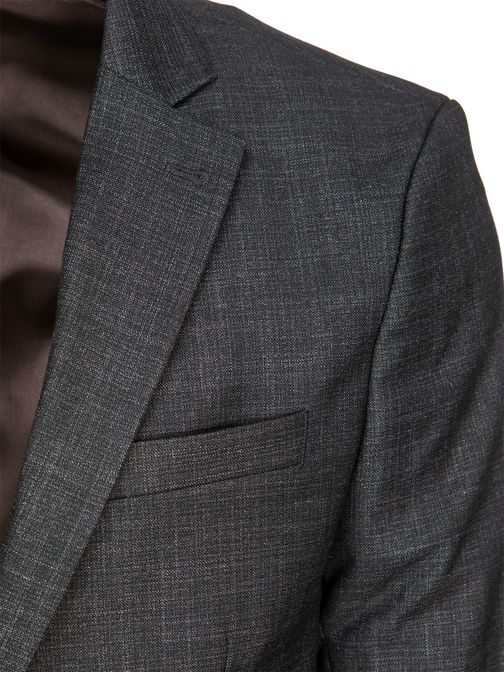 Moški enonadstropni suknjič v sivi barvi