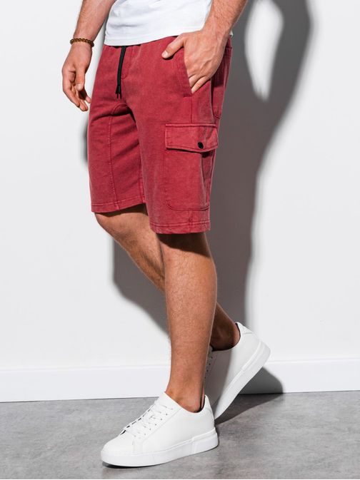 Rdeče kratke hlače stilskega dizajna W225