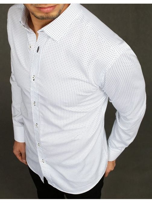 Bela srajca z decentnim vzorcem