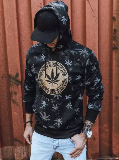 Črna majica z izvirnim potiskom za moške