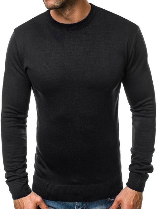 Preprost črn pulover O/KS03Z