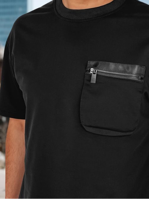 Edinstven moški komplet z žepi v črni barvi