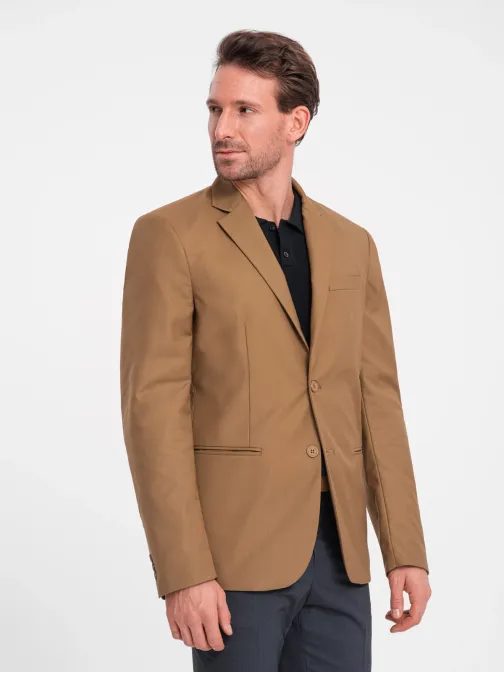 Eleganten camel suknjič V2 BLZB-0115