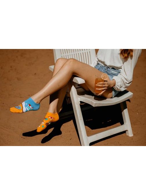 Vesele kratke nogavice s poletnim motivom Plaža