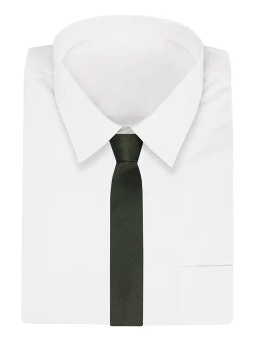 Trendovska olivno zelena moška kravata Angelo di Monti