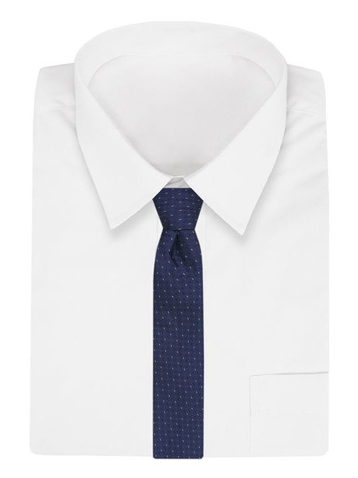 Modra kravata z nevpadljivim vzorcem