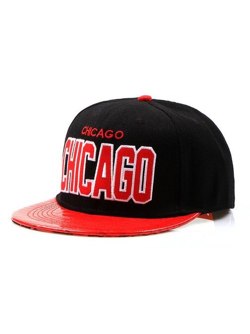 CHICAGO rdeče-črna kapa s šiltom