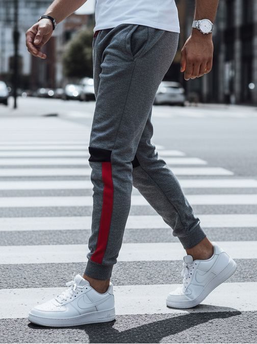 Moške dizajnerske športne hlače v antracitni barvi