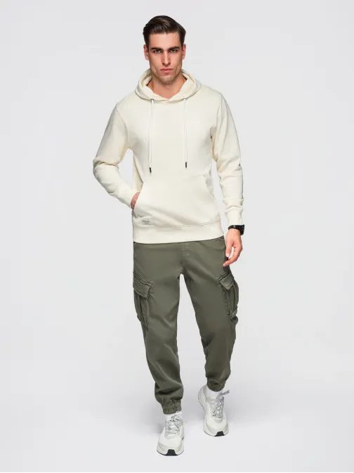 Modna krem majica s kapuco SSBN-0270