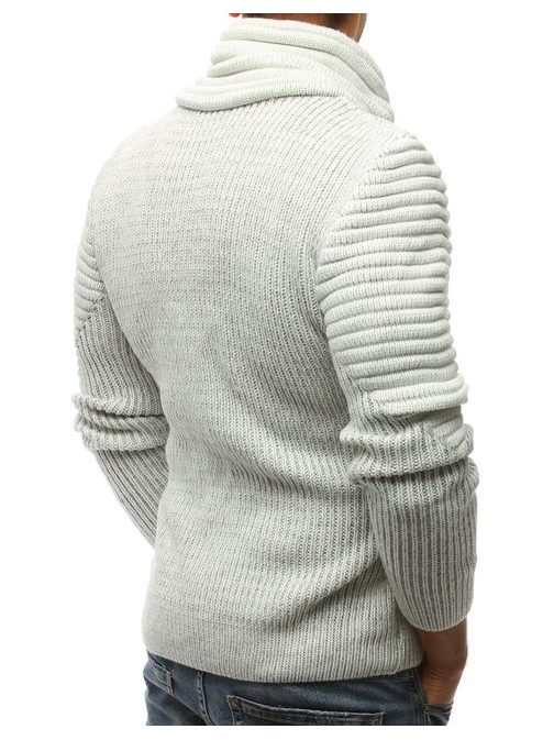 Fantastičen ecru pulover z visokim ovratnikom