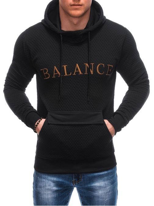 Strukturirani črn pulover Balance B1665