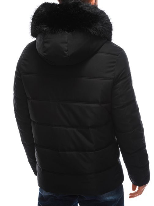 Trendovska zimska črna jakna C576